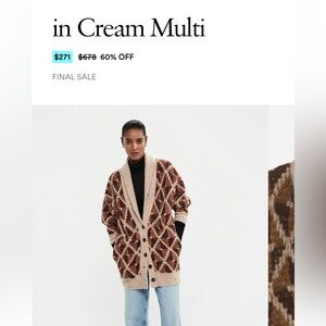 Harve Benard Men's Argyle Cardigan in Gray and Tan